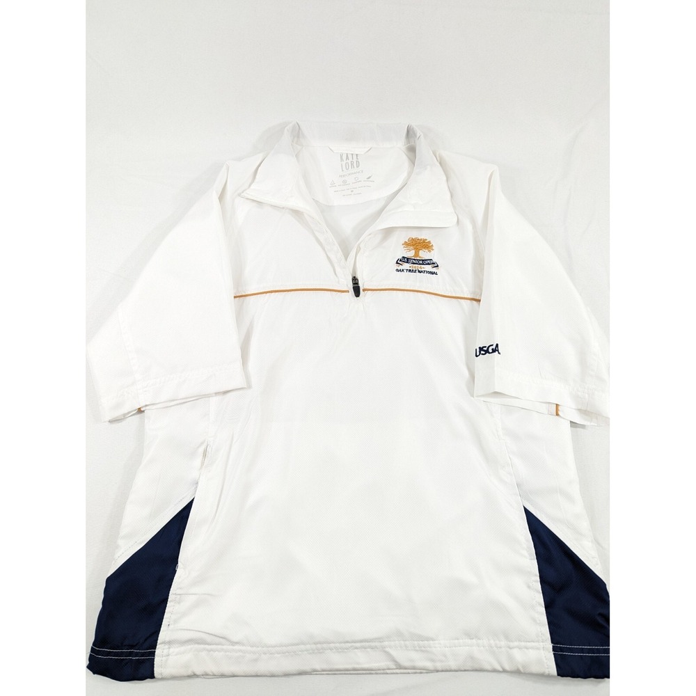 KATE LORD Quarter Zip Short Sleeve Windbreaker Medium Oak Tree Senior Open 2014
